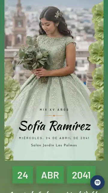 Vista previa de XV Años | Inspiración Verde Sage
